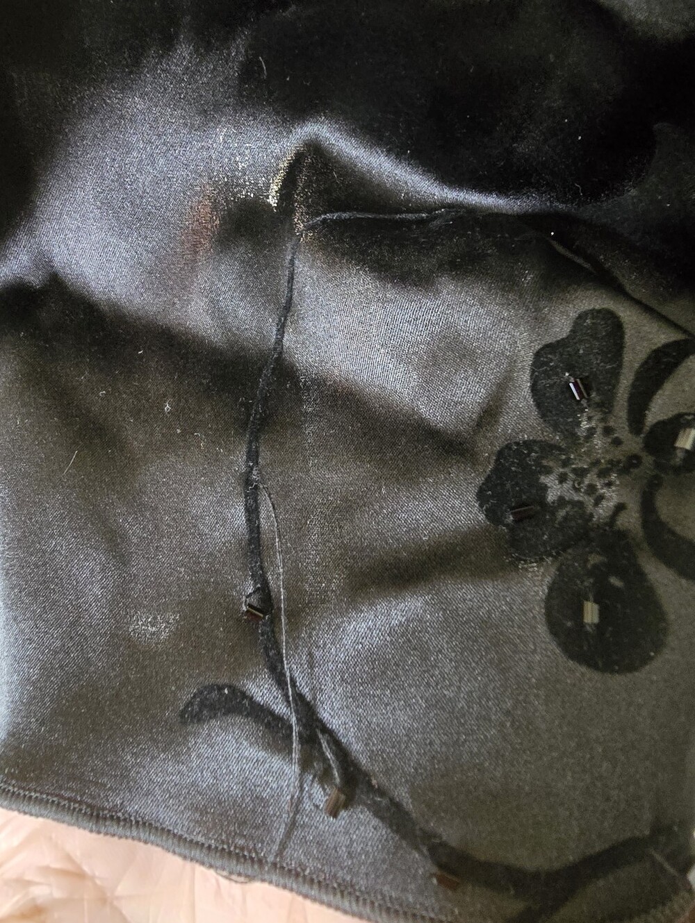Hale Bob Silk Beaded Babydoll Blouse - Picture 3 of 7